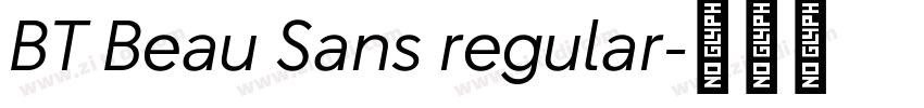 BT Beau Sans regular字体转换